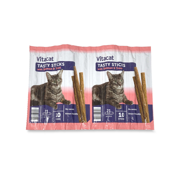 Vitacat Tasty Sticks With Salmon & Trout 10 Pack