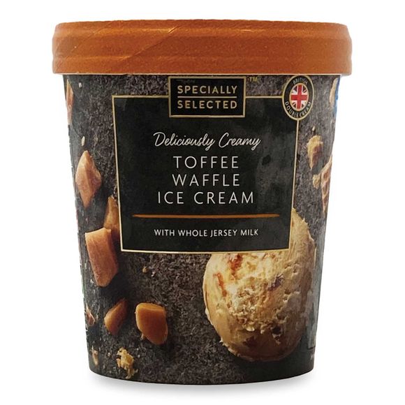 Specially Selected Deliciously Creamy Toffee Waffle Ice Cream 500ml