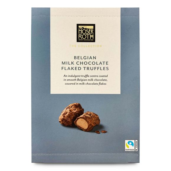 Moser Roth Belgian Milk Chocolate Flaked Truffles 150g