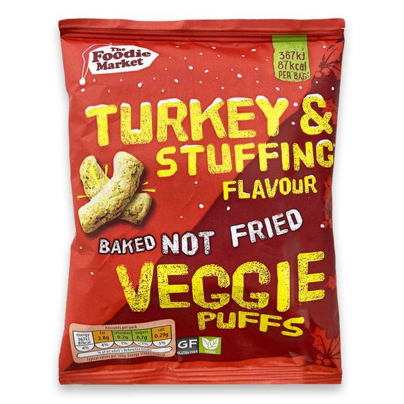 The Foodie Market Turkey & Stuffing Flavour Veggie Puffs 21g