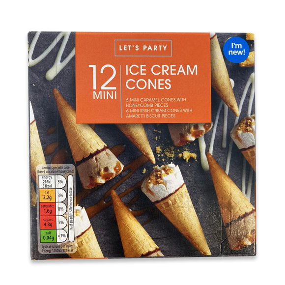 Let's Party 12 Mini Ice Cream Cones 12pack