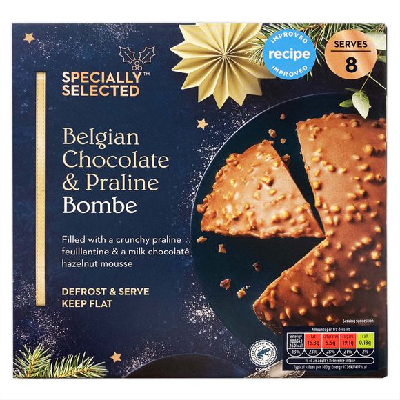 Specially Selected Belgian Chocolate & Praline Bombe 500g