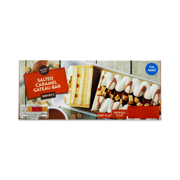 Dessert Menu Salted Caramel Gateau Bar 400g