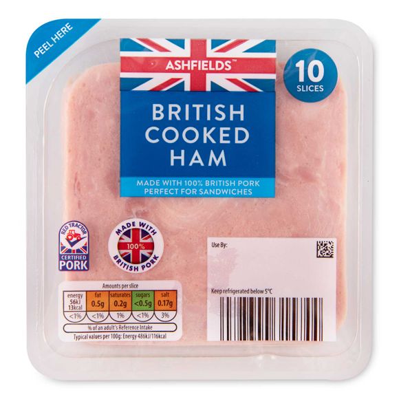 Ashfields Cooked Ham 115g