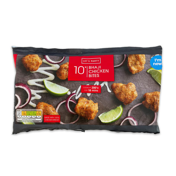 Let's Party 10 Bhaji Chicken Bites 200g