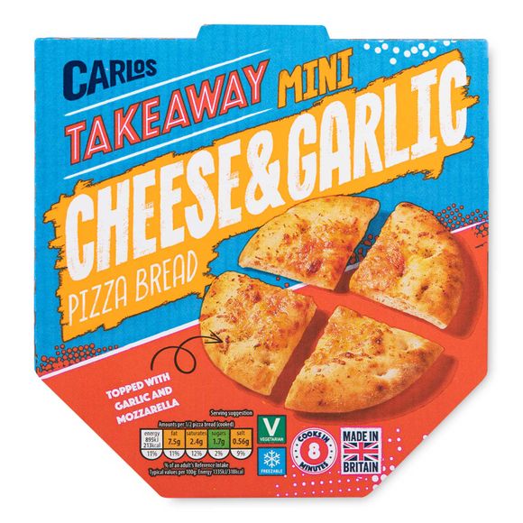 Carlos Takeaway Mini Garlic Pizza Bread 145g