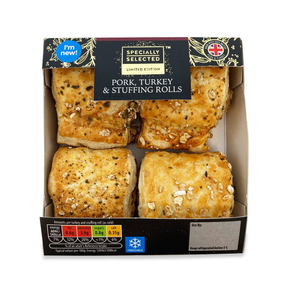 Specially Selected Pork, Turkey & Stuffing Rolls 188g