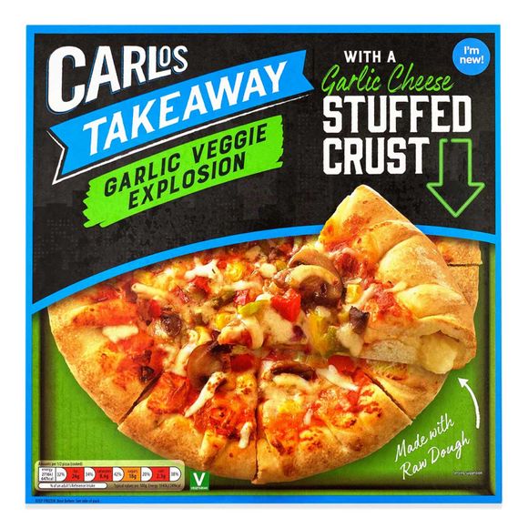 Carlos Takeaway Garlic Veggie Explosion With A Garlic Cheese Stuffed Crust 540g