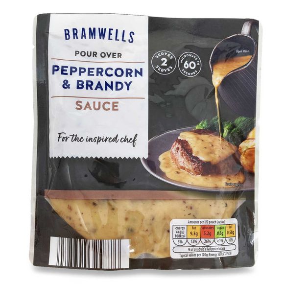 Bramwells Pour Over Peppercorn & Brandy Sauce 170g