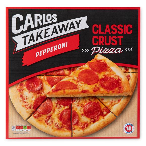 Carlos Takeaway Pepperoni Classic Crust Pizza 511g