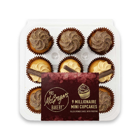 Mrs McGregor's Millonaire Mini Cupcakes 9 Pack