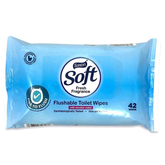 Saxon Flushable Toilet Tissue 42 Wipes