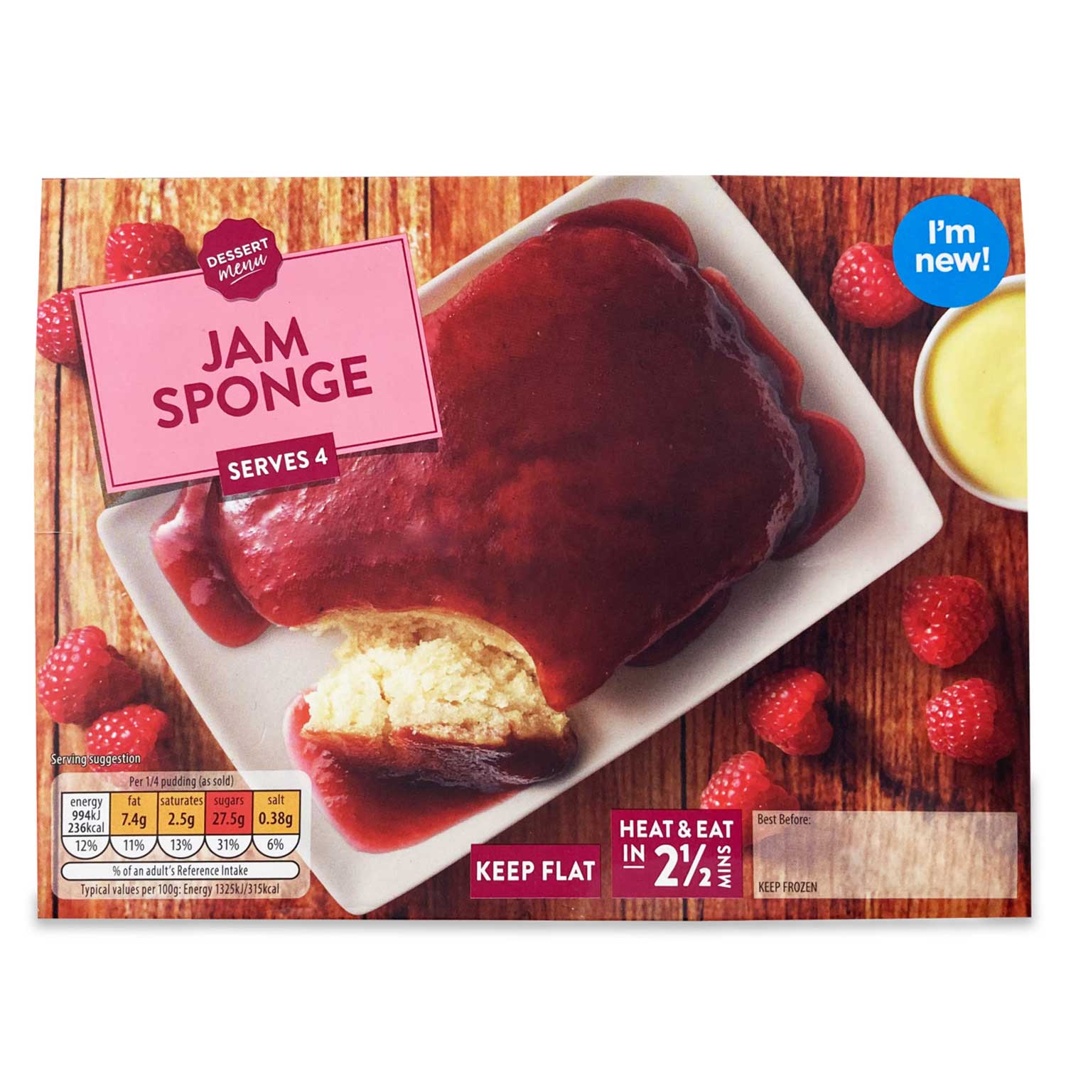 Dessert Menu Jam Sponge 300g