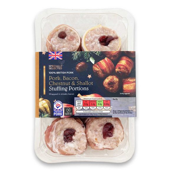 Specially Selected Pork, Bacon, Chestnut & Shallot Stuffing Portions 300g