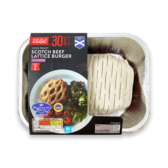 Nature's Glen Scotch Beef Lattice Burger With Haggis 380g