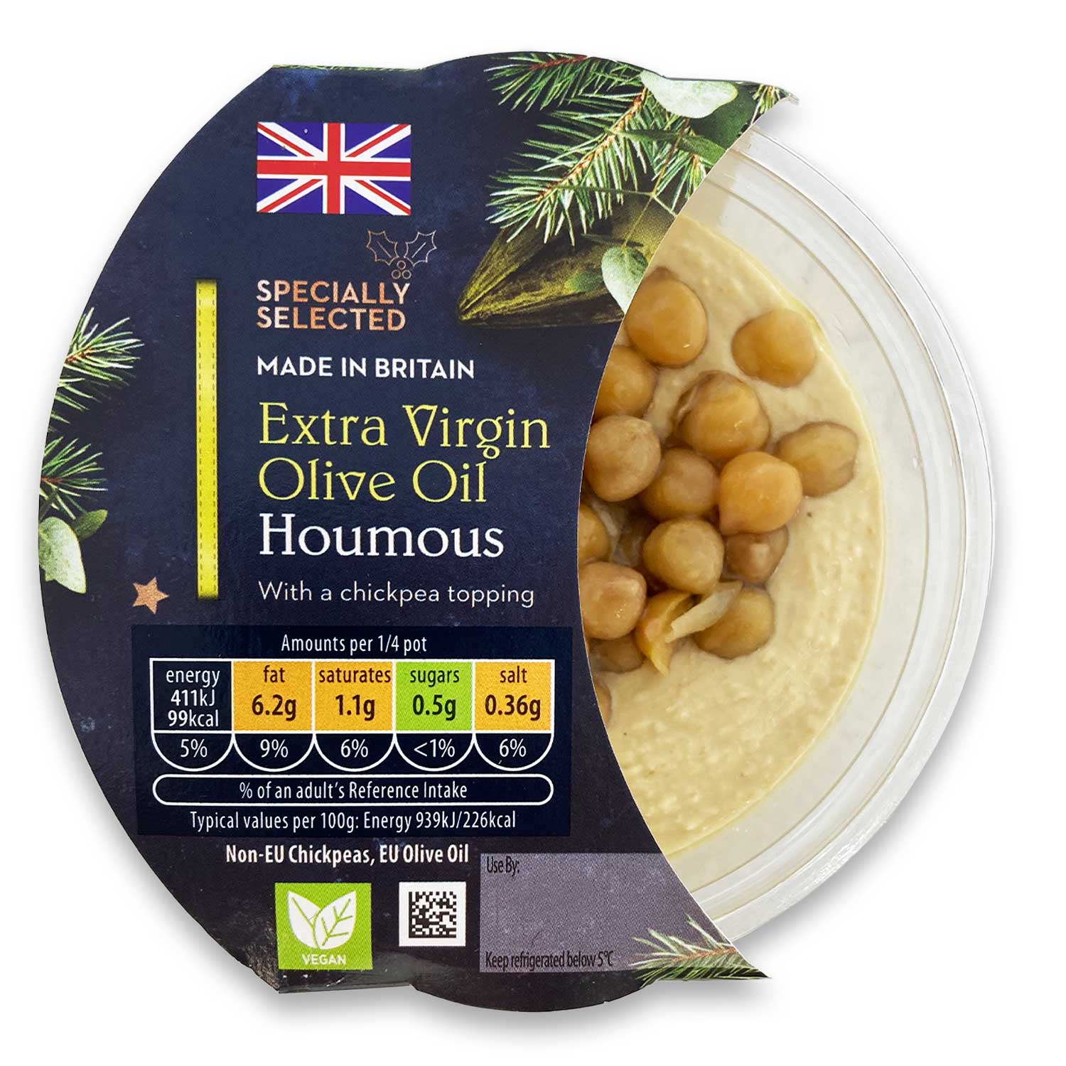 Specially Selected Extra Virgin Olive Oil Houmous 150g