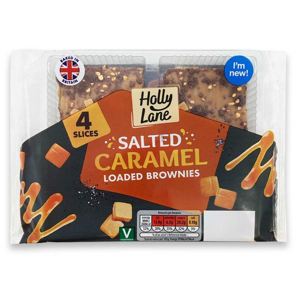 Holly Lane Salted Caramel Loaded Brownies 4 Pack