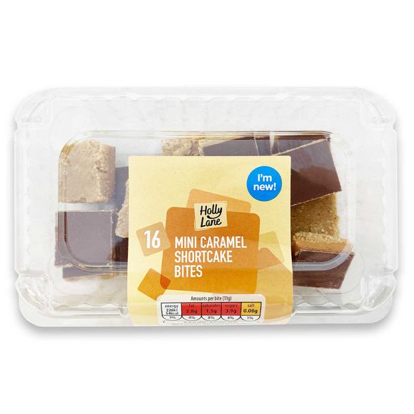 Holly Lane Mini Caramel Shortcake Bites 16 Pack