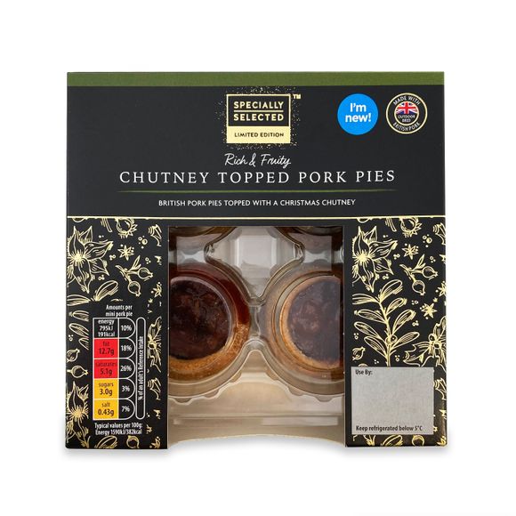 Specially Selected Chutney Topped Pork Pies 200g