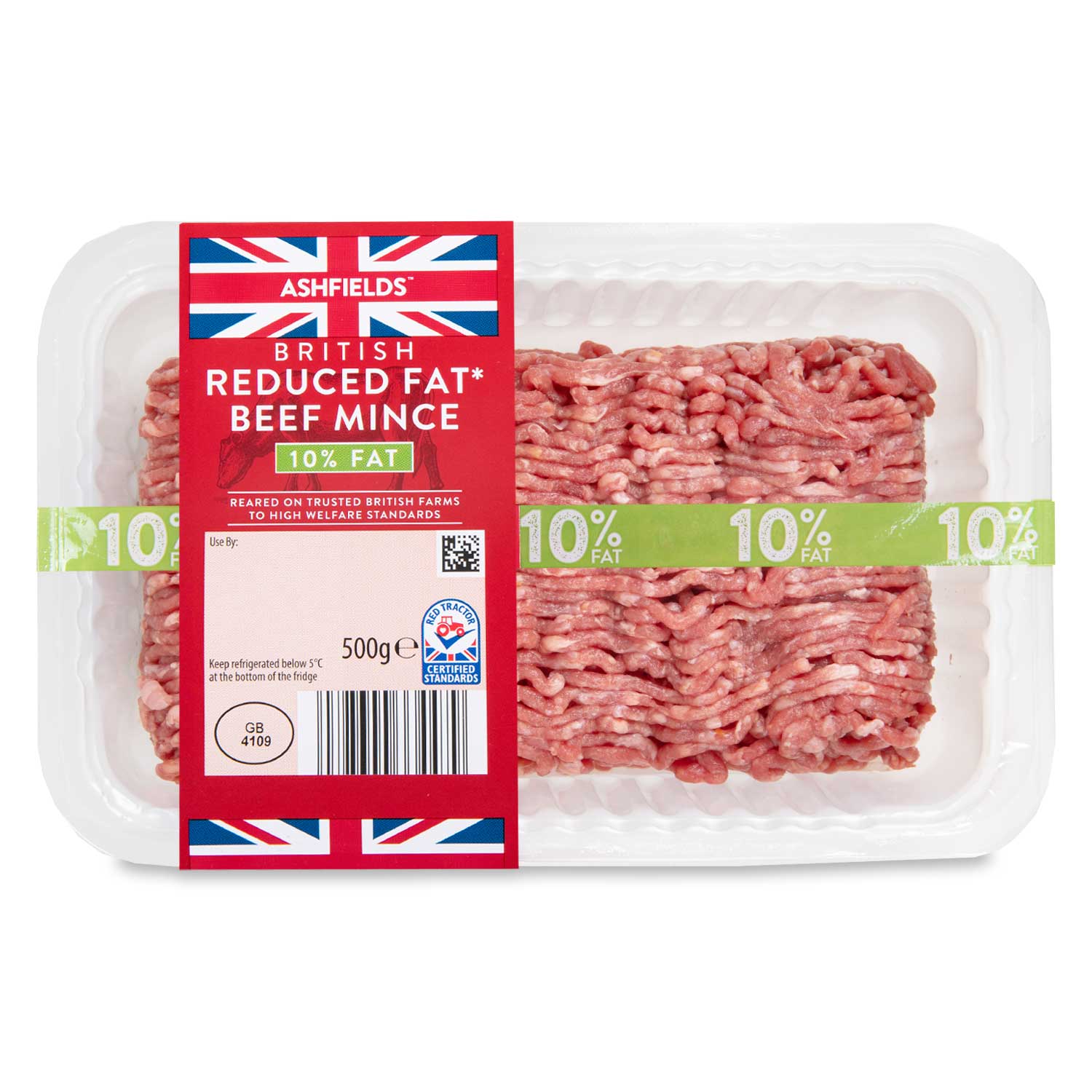 Ashfields British Reduced Fat Beef Mince 10% Fat 500g