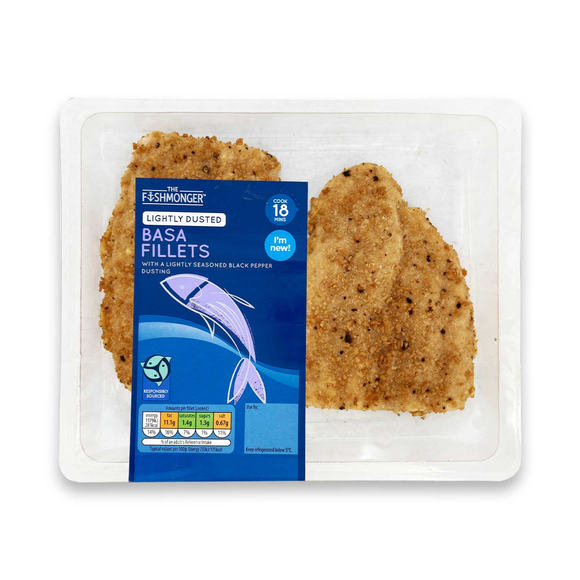 The Fishmonger Lightly Dusted Basa Fillets 340g