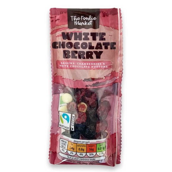 The Foodie Market Indulgent Pockets - White Choc Berry 25g