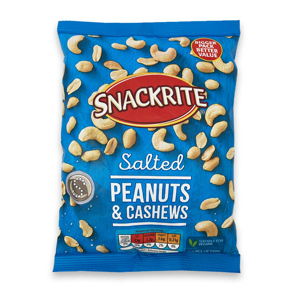 Snackrite Salted Peanuts & Cashews 200g