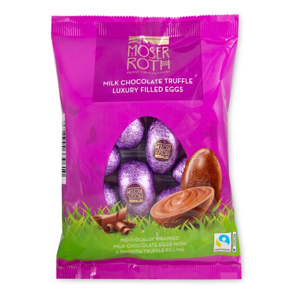 Moser Roth Milk Chocolate Truffle Luxury Filled Eggs 150g