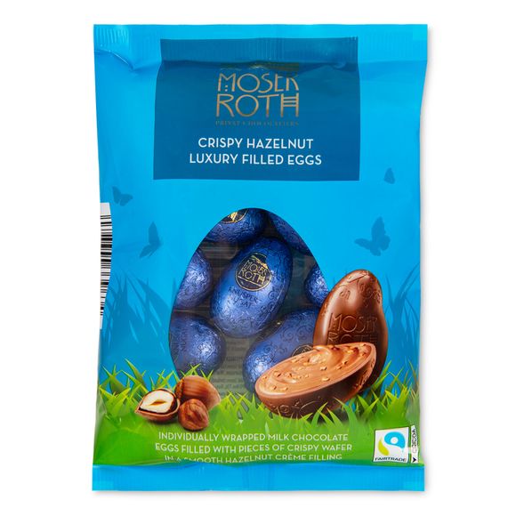 Moser Roth Crispy Hazelnut Luxury Filled Eggs 150g