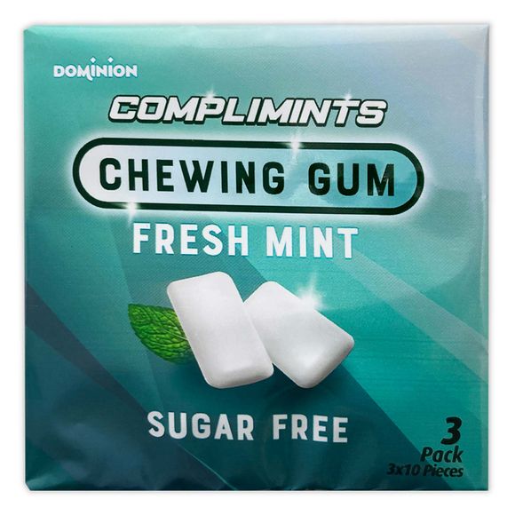 Dominion Fresh Mint Chewing Gum 3x10 Pieces