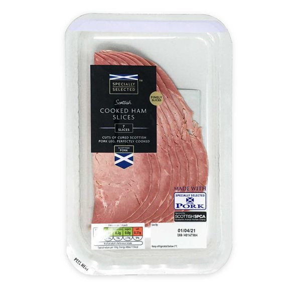 Specially Selected Scottish Cooked Ham Slices 130g