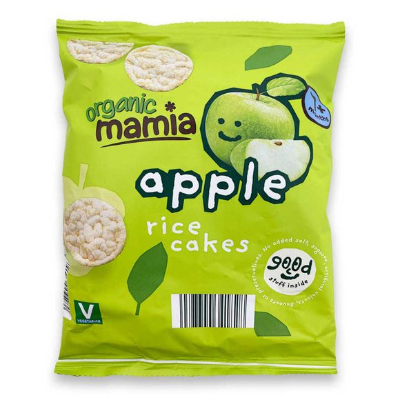 Mamia 7+ Months Organic Apple Rice Cakes 40g