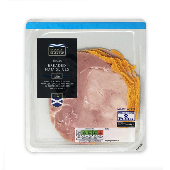 Specially Selected Scottish Breaded Ham Slices 130g