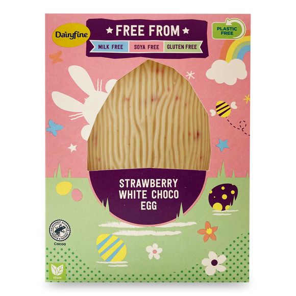 Dairyfine Strawberry White Choco Egg 110g