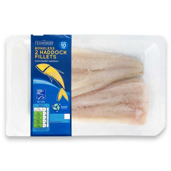 The Fishmonger Boneless 2 Haddock Fillets 230g