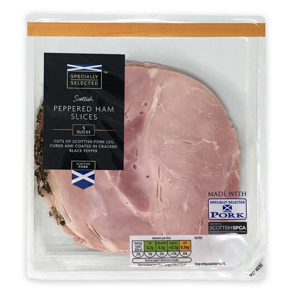 Specially Selected Scottish Peppered Ham Slices 130g