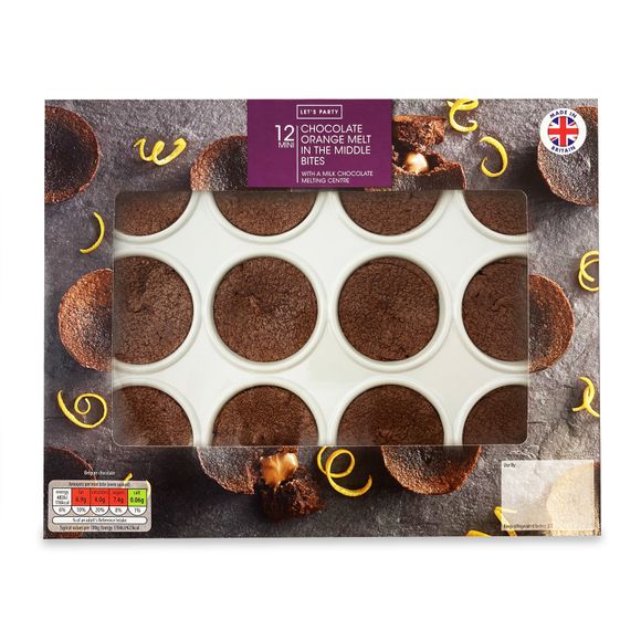 Let's Party 12 Mini Chocolate Orange Melt In The Middle Bites 325g