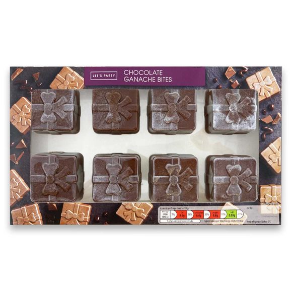 Let's Party Chocolate Ganache Snowflake Bites 200g/8 Pack