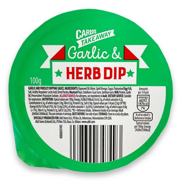 Carlos Garlic & Herb Dip 100g