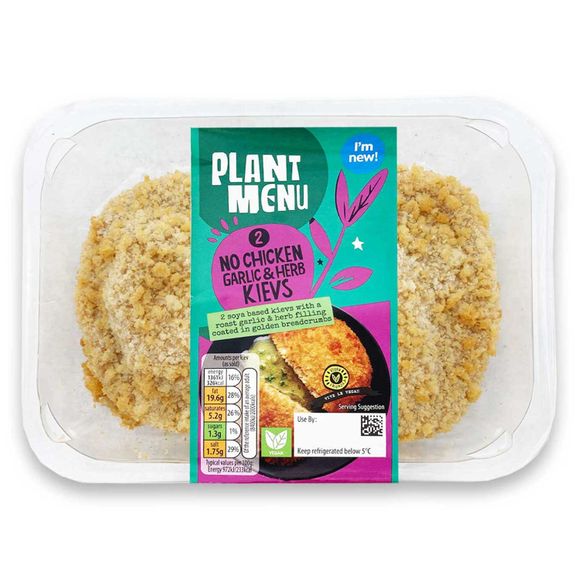 Plant Menu 2 No Chicken Garlic & Herb Kievs 280g