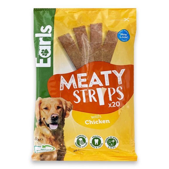 Earls Meaty Strips With Chicken 200g/20 Pack