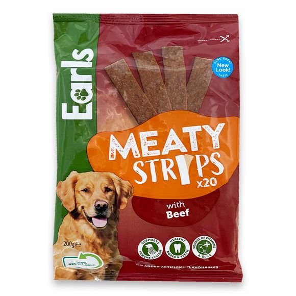 Earls Meaty Beef Strips 200g