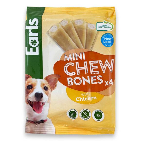 Earls Mini Chew Bones With Chicken 180g/4 Pack