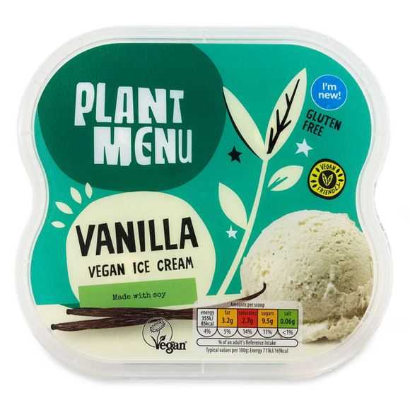 Plant Menu Vegan Vanilla Ice Cream 1 Litre