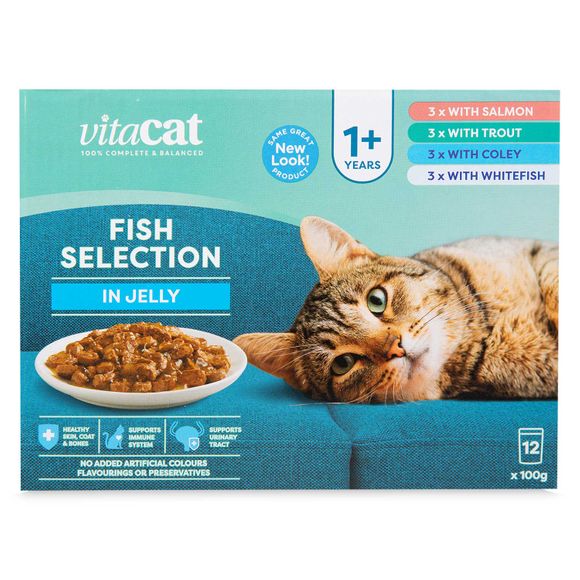 Vitacat Fish Selection In Jelly 12x100g