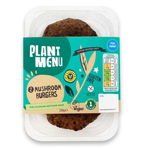 Plant Menu Mushroom Burgers 2 Pack