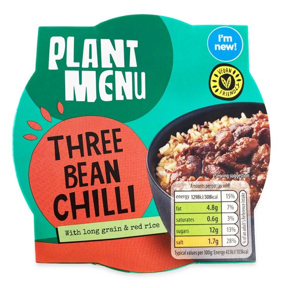 Plant Menu Three Bean Chilli 300g