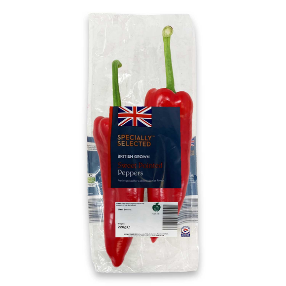 Specially Selected Sweet Pointed Peppers 220g