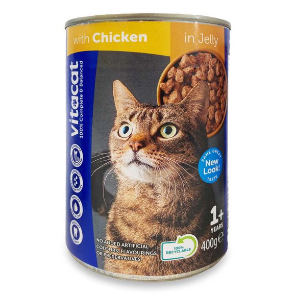 Vitacat Cat Cans - Chicken In Jelly 400g