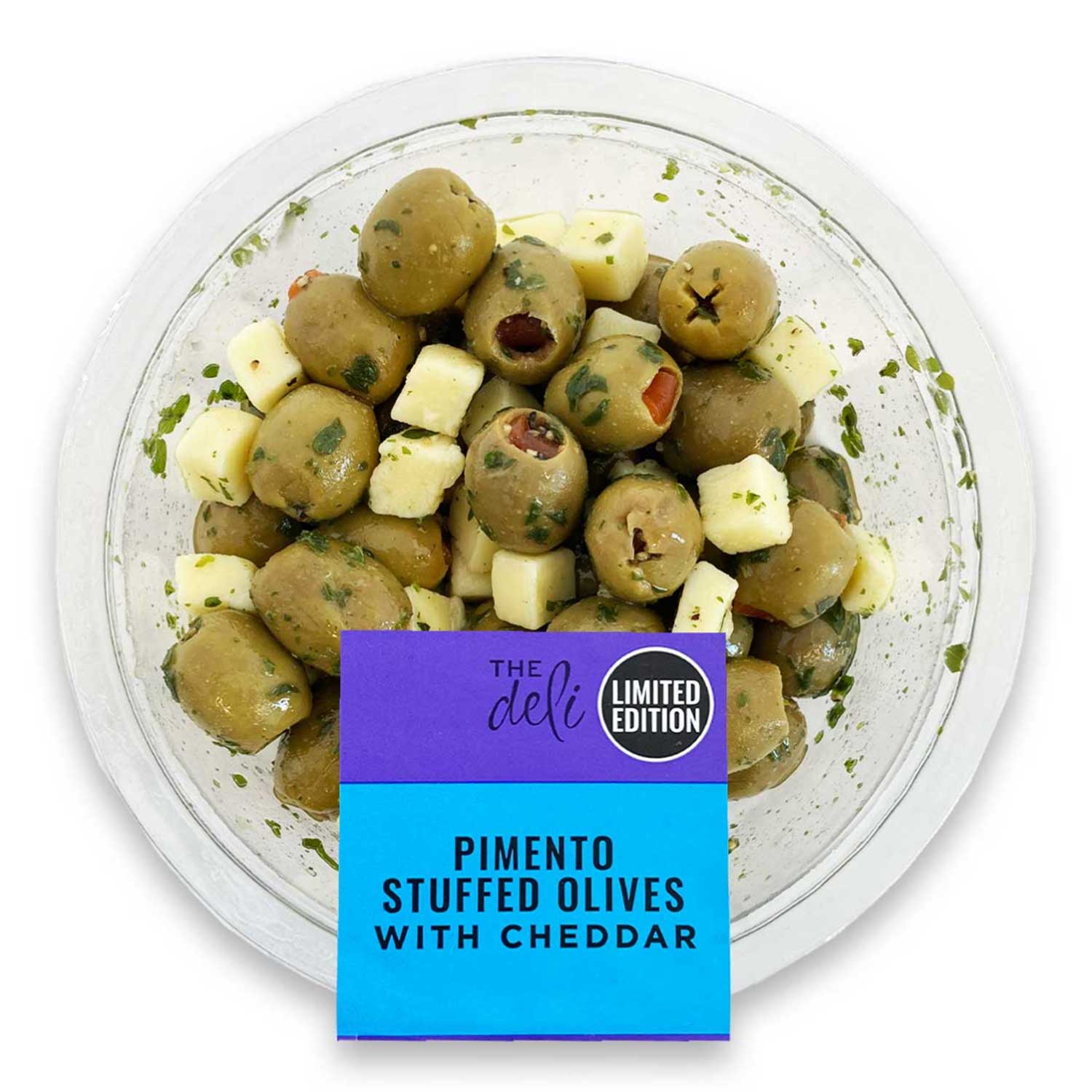 The Deli Pimento Stuffed Olives With Cheddar 150g